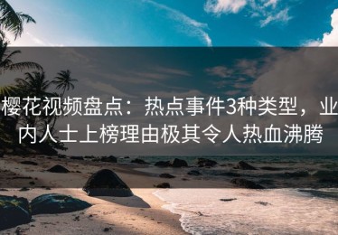 樱花视频盘点：热点事件3种类型，业内人士上榜理由极其令人热血沸腾