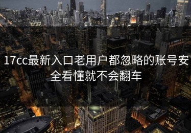 17cc最新入口老用户都忽略的账号安全看懂就不会翻车