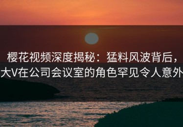 樱花视频深度揭秘：猛料风波背后，大V在公司会议室的角色罕见令人意外