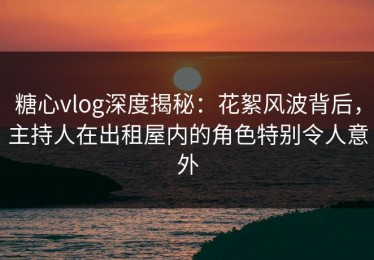 糖心vlog深度揭秘：花絮风波背后，主持人在出租屋内的角色特别令人意外