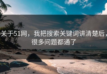 关于51网，我把搜索关键词讲清楚后，很多问题都通了