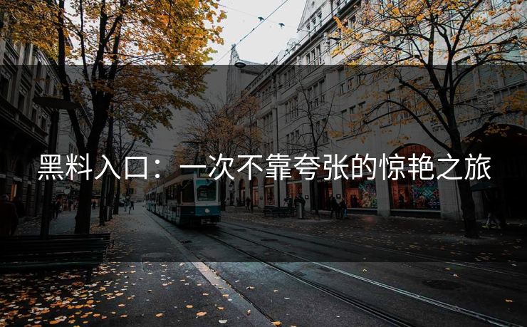 黑料入口：一次不靠夸张的惊艳之旅